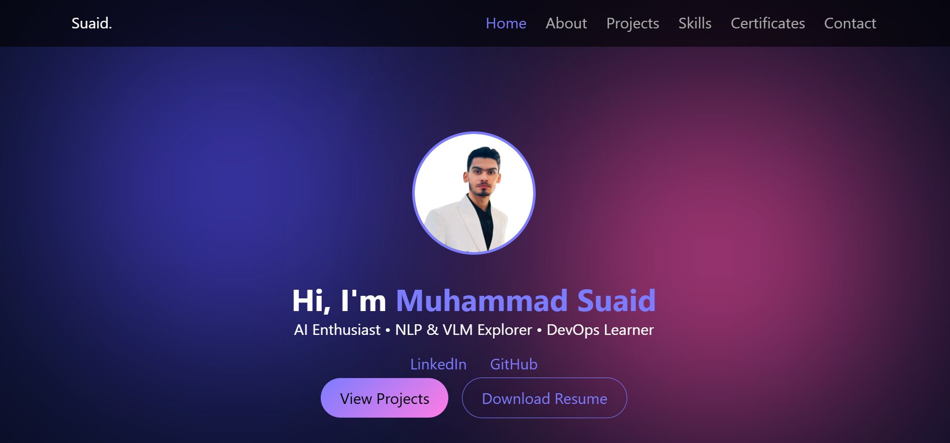 Muhammad Suaid | DevOps & Web Developer Portfolio